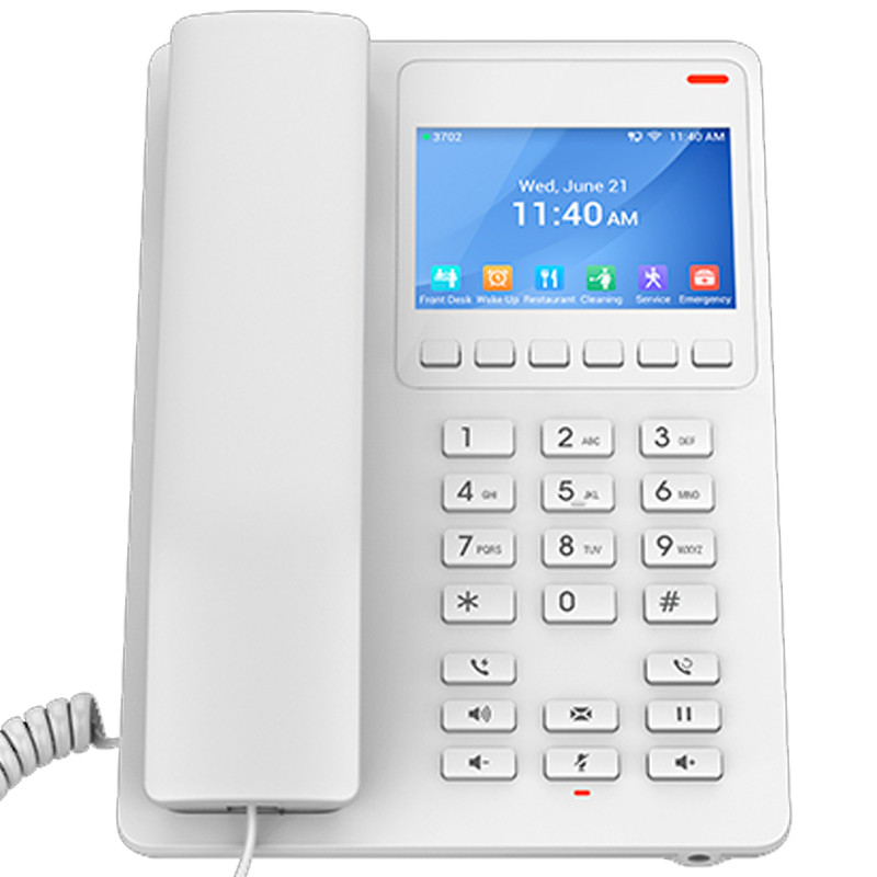 téléphone IP 2 Comptes SIP / 2 Lignes Ecran LCD Couleur Rétroéclairé 3.5" Wi-Fi 6 Montage Bureau ou Mural GHP630W