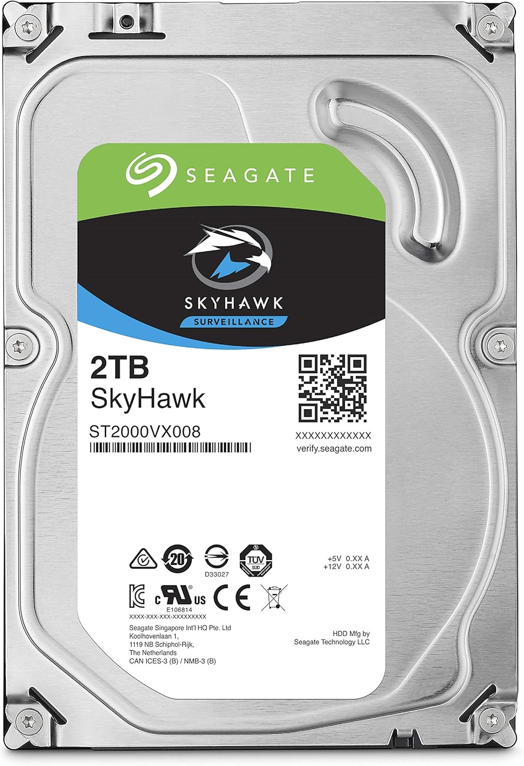 DISQUE DUR INTERNE SKYHAWK 2T 3.5" SATA III 5900 RPM ST2000VX007