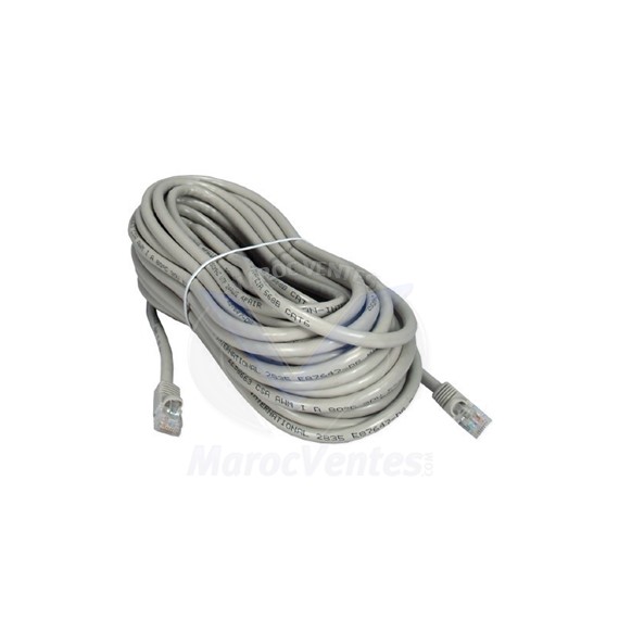 CÂBLE RESEAU UTP CAT6 PATCH CORD AVEC CONNECTEURS RJ45 MALE/MALE  3M UTP-Cat6-patch 3m